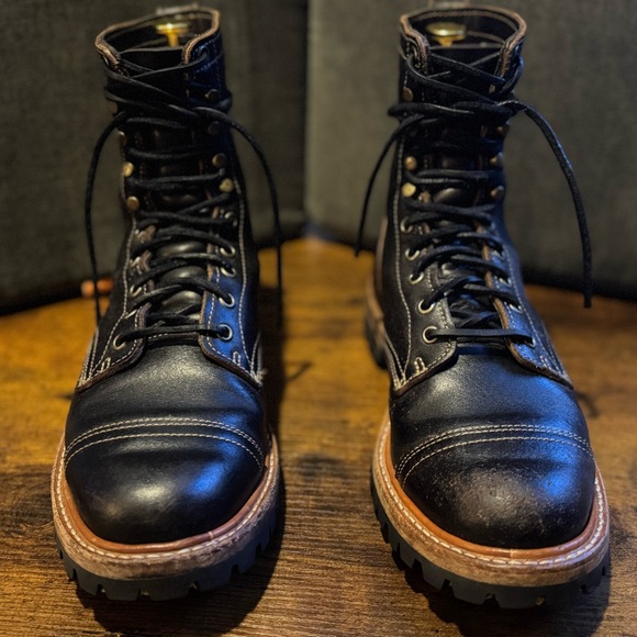 Truman Boot Co size 9D Black Waxed Flesh Upland Gently Used - Picture 3 of 15
